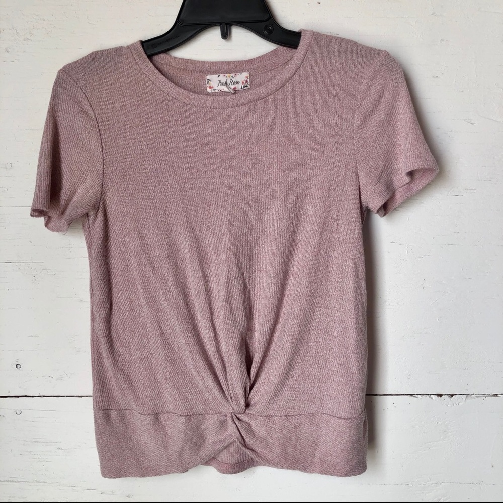 Pink Rose darling dusty rose knit t-shirt …